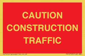 CAUTION CONSTRUCTION TRAFFIC
